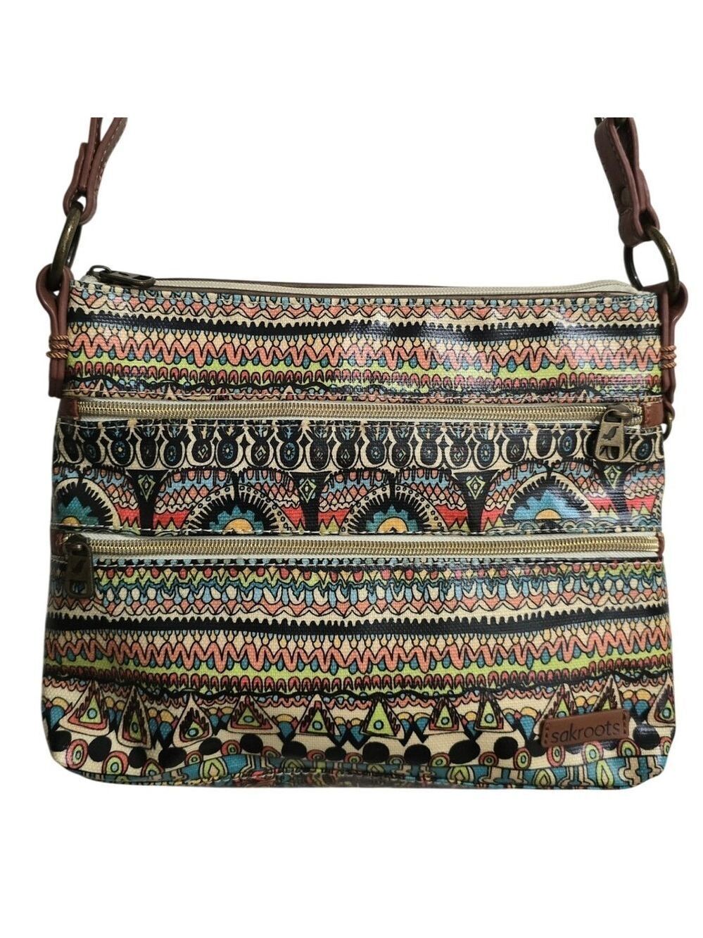 Sakroots Artists Circle Basic Crossbody In Coated Canvas
